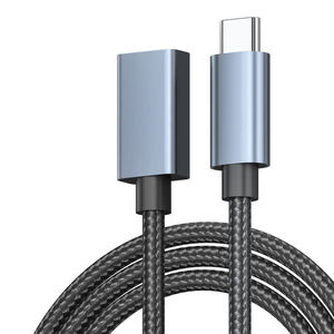 Alta calidad <span class=keywords><strong>20GB</strong></span> Serie Tipo-C Macho Tipo-C Hembra Cable USB Carga rápida Transferencia DE DATOS Trenza Blindaje Conductor de cobre estañado - Product Image 3