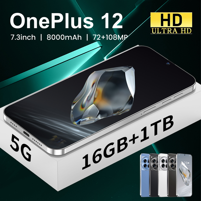 Big Screen One-plus12 13 Original Smart Phones 16G+1TB Android16 Smartphone Unlocked Game Mobile