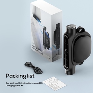 Pluska CF07 <b>Small</b> Compact Car Fan 2000mAh Rechargeable <b>Battery</b> 3-Speed Wind Vertical Adjustment <b>12V</b> 24V Car Cooling Fan - Product Image 6