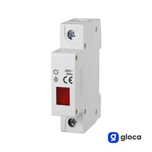 Luz indicadora modular roja Gloca de 240V 50Hz con pantalla LED para panel eléctrico - Product Image 2