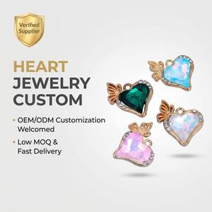 Pendentif Cœur Papillon en Zirconium Créatif et Unique, Matériaux d'Accessoires DIY, Alliage Électroplaqué, Meilleures Ventes Transfrontalières - Product Image 1