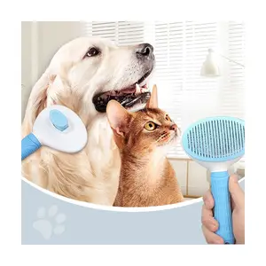 Self Clean Slicker Pet Hair Removal Comb Deshedder Dog Animal Hair Clean Tool Dematting Comb Cat Deshedding Pet Brush