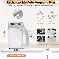 Mug à café intelligent à mélange automatique magnétique électrique en acier inoxydable moderne et écologique, isolation thermique 12-24 heures avec couvercle