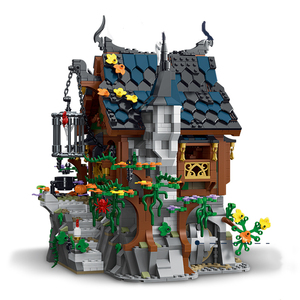 Mork 033011 Créateur Street View Médiéval Sorcière Maison Modèle Modulaire DIY Assemblage Jouets Blocs de Construction Briques Ensembles - Product Image 2
