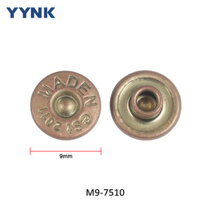 ファストファッションピック9.5MMカスタムロゴラウンドメタル真鍮ポケットリベットスタッド用ジーンズパンツレザークラフトバッグ靴ハンドバッグ - Product Image 5