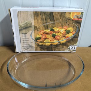 <span class=keywords><strong>Bandeja</strong></span> para Hornear de Vidrio Borosilicato de Alta Resistencia, Forma Ovalada, 3L, para <span class=keywords><strong>Horno</strong></span> de Microondas - Product Image 1