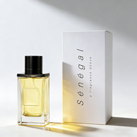 Vente en gros de flacons de parfum en verre de luxe carrés et rectangulaires de 30 ml, 50 ml, 100 ml avec bouchon magnétique et vaporisateur ultra-fin, couvercle en métal noir