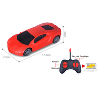 Voiture télécommandée AJB 27 MHz 4 canaux en plastique chromé pour enfants - Expert, portée 30 m, fonction 'Suivez-moi'