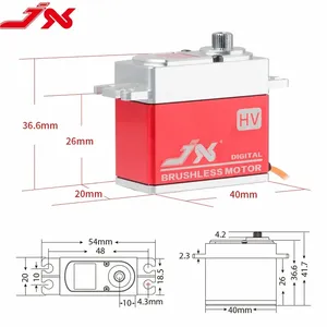 JXServo BLS-HV7032MG Su Geçirmez Servo Fırçasız Motor Büyük <span class=keywords><strong>Torge</strong></span> Tam Metal CNC HV Dijital Servo RC Araba Helikopter Uçak için - Product Image 4