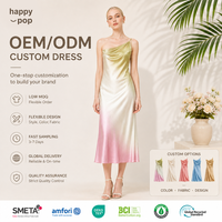 Robe Midi en Satin à Épaule Unique pour Femme, Modèles Personnalisés en Gros, Plissée et Sans Manches, Style Îles du Pacifique, Tailles S-XXL, OEM ODM, Collection Été