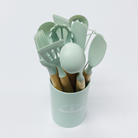 Vente Flash 12 Pièces Accessoires de Cuisine Ustensiles de Cuisson en Silicone Ensemble d'Ustensiles de Cuisine