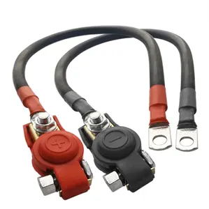 Cables de batería rojos y negros personalizados 50 mm 35 mm 25 mm 0 2 4 6 AWG Cable de conexión de batería