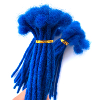 Yotchoi-Cabello Humano Remy brasileño hecho a mano, micromechones de rastas de 0,2 cm y 0,4 cm de ancho