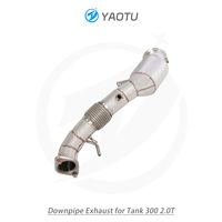 YT Downpipe baja tahan karat berkinerja tinggi dengan katalis untuk tangki 300 2.0T