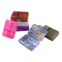 Boîte à pilules portable de gros, 9 compartiments, grande capacité, en PP, organisateur de médicaments moderne et luxueux, étanche à l'humidité, pour voyage