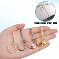 20 épingles à chapeau pour la pêche, clips de fixation pour chapeau, attaches pour chapeau, décoration de chapeau tendance, or et noir