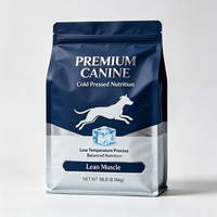 Sacs d'emballage en aluminium OEM pour aliments pour animaux de compagnie, sacs à fond plat en plastique avec fermeture éclair, sacs refermables en Mylar, vente en gros