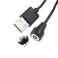 Cable de carga magnético fuerte de alto rendimiento, conector macho Circular de 2 pines, conector redondo personalizado, magnético