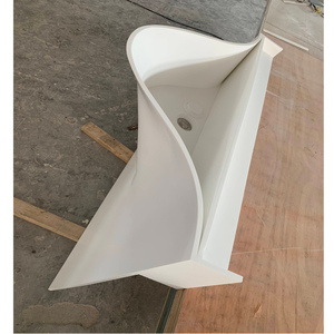 Lavabo de chaussures de salle de bain à surface solide blanc Lavabo en <span class=keywords><strong>pierre</strong></span> à surface solide utilisé pour la maison et l'hôtel - Product Image 2