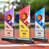 Trophée de basketball personnalisé, couronne en cristal haut de gamme créative, compétition d'équipe de la saison asiatique, prix MVP en métal