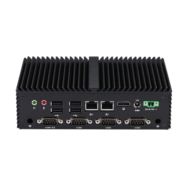 Kansung Digital Signage Embedded Mini PC Player J6412 IoT Industrial Computer DC 12V Dual LAN 5 RS232 COM DDR4 RAM PC
