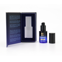 Bouteille en verre de sérum dépoli dégradé d'huile circulaire à épaulement plat personnalisé de 30ml bouteille à pompe pour soins de la peau émulsion lotion avec boîte d'emballage