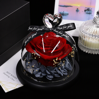 Kotak Hadiah Mawar Biru Awet Bentuk Hati Buatan Tangan Tahan Lama untuk Hari Ibu, Hari Valentine, Hari Jadi & Natal