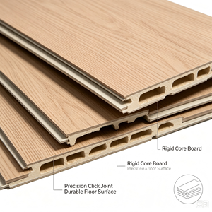Suelo de Plástico Compuesto Ecológico de 4 mm, Sistema de Click, Aspecto de Madera, Resistente al Agua, Diseño Gráfico, Venta al Por Mayor - Product Image 5