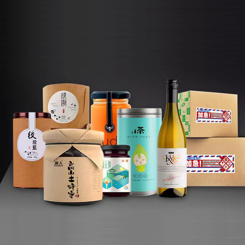Custom Packaging Labels & Adhesive Stickers for Wine Bottles-Waterproof UV Offset Printed Transparent Advertising Trademarks
