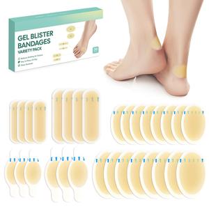 Pansements hydrocolloïdes pour ampoules, pieds, 100 unités, coussin pour talon et orteil, résistant à l'eau, certifié CE, prévention - Product Image 2