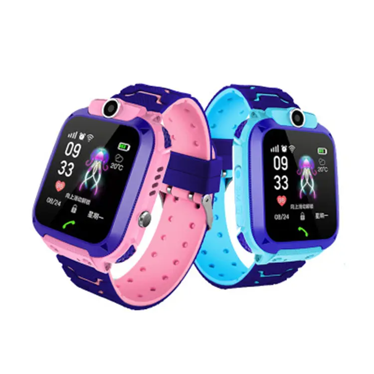 Sıcak satış yüksek kalite tracker akıllı cep telefonu smartwatch q12 gps ile çocuklar çocuklar için çocuk izle gps