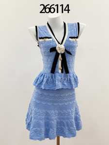 <span class=keywords><strong>Vestido</strong></span> Bettergirl 2026, Nuevas Llegadas, Color <span class=keywords><strong>Azul</strong></span> Niebla, Lazo Desmontable en el Pecho, con Forro Interior - Product Image 1