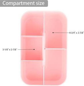 Organizador Multiusos, Organizador de Escritorio Apilable con Asa, Organizador de Plástico para Papelería y Suministros de Oficina - Product Image 3