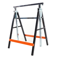 Heavy Duty Métal Scie Cheval Pliable En Acier Tréteau Stand Menuiserie Banc De Travail Portable Boîte À Outils Titulaire