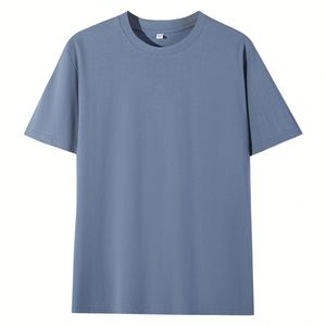เสื้อยืดแขนสั้นผู้ชายทรงหลวมไหล่ตรงผ้าคอตตอนหวี 180 กรัม แบบ OEM/ODM สั่งทำได้ - Product Image 3
