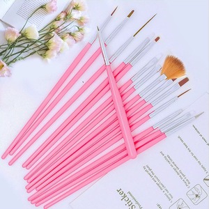 Pinceau à ongles professionnel de haute qualité 100% pur Kolinsky, kit de manucure, pinceau à ongles rond, ovale, ombré, en résine, personnalisé - Product Image 2