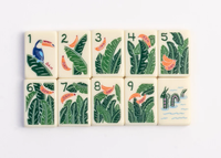 Набор для путешествий Mini Miss Out of Office Travel Mahjong с плитками в стиле тропического пляжа и фруктов, складной, современный, роскошный, ультратонкий