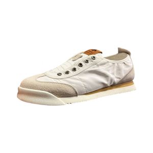 Chaussures de marche décontractées pour hommes en textile blanc, à enfiler, bout rond, respirantes, semelle intermédiaire en EVA, semelle extérieure en caoutchouc, toutes saisons - Product Image 5