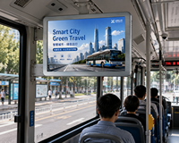 Affichage publicitaire LCD pour véhicule commercial avec écran HD pour l'information des passagers des bus, des autocars et des taxis, et la promotion numérique de la marque