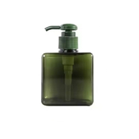 Bouteille en plastique carrée PP de 250 ml avec pompe à pression pour shampoing, étiquette privée personnalisée, modèle DC-460, impression sérigraphique