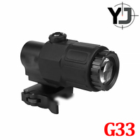 Loupe 5D G33 3X YINGJI avec montage QD détachable rapide à bascule latérale, en aluminium, pour viseur point rouge