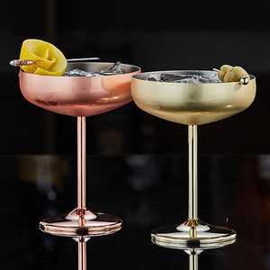 Verre à martini incassable personnalisé de 15 oz, avec pied, pour restaurants, mariages, fêtes, en acier inoxydable 304, verre à cocktail margarita, gobelet à vin - Product Image 6