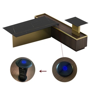 China Latest Modern Design Height Adjustable Gaming Computer Office Table L Shaped Office <b>Desk</b> - Product Image 6