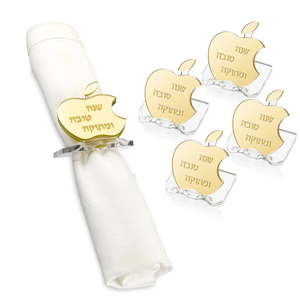 Judaica Pessah Pessah Shabbos Cadeau Pomme <span class=keywords><strong>Shana</strong></span> Tova Acrylique Lucite Ronds de Serviette - Product Image 4