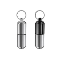 Boîtes à pilules miniatures en aluminium, portables, étanches, usinées sur commande par CNC, avec joint sécurisé pour les médicaments quotidiens et l'utilisation en extérieur