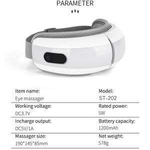 Dobrável Eye <span class=keywords><strong>Massager</strong></span> com Heat Music Compression Ajustável Massagem Presentes para Mulheres Homens Reduzir Eye Strain Relief - Product Image 6