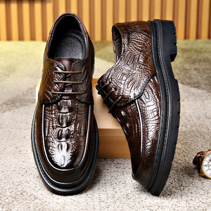 Chaussures en cuir décontractées pour hommes, mocassins noirs à semelle souple, chaussures de conduite tendance, pour jeunes de 18 à 40 ans - Product Image 4