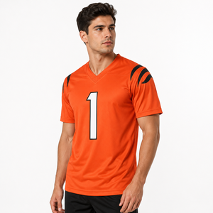 T-shirt graphique vintage unisexe de haute qualité, coupe ajustée, imprimé par transfert thermique, maillot de football américain en maille, motif 3D personnalisé - Product Image 3