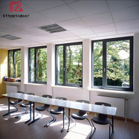 Ventanas de Aluminio de Doble Panel con Diseño Moderno, Ventana Abatible de Aluminio y Vidrio con Diseño Moderno Personalizado