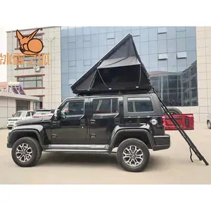 Agreat Tailgate Shade Awning Tent for Car Travel Small to Mid Size SUV Waterproof Aluminium Triangle Roof Top Tent
